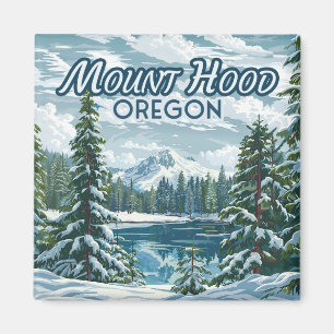 Mount Hood Oregon Ski Pazifik Nordwestwinter Magnet