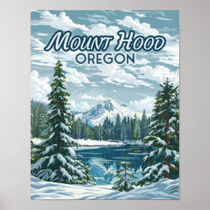 Mount Hood Oregon Ski Pazifik Nordwestwinter Poster