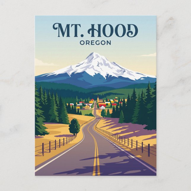 Mount Hood Straße USA Postkarte (Vorderseite)