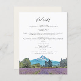 MOUNT HOOD Watercolor Wedding Details Card Einladung