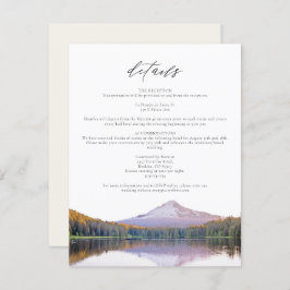MOUNT HOOD Watercolor Wedding Details Card Einladung