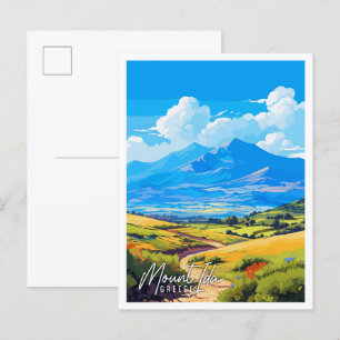 Mount Ida Greece: Vintage-Illustration Postkarte