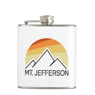 Mount Jefferson New Hampshire Retro Flachmann