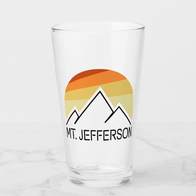 Mount Jefferson New Hampshire Retro Glas (Vorderseite)