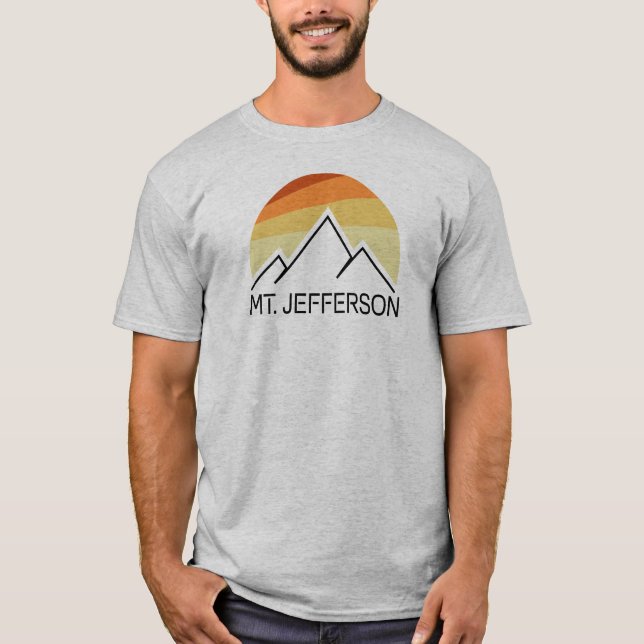 Mount Jefferson New Hampshire Retro T-Shirt (Vorderseite)