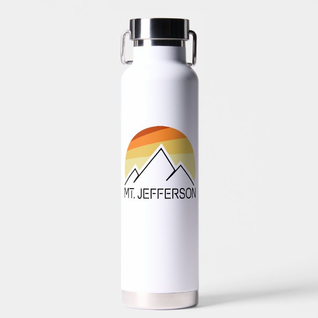 Mount Jefferson New Hampshire Retro Trinkflasche (Vorne)