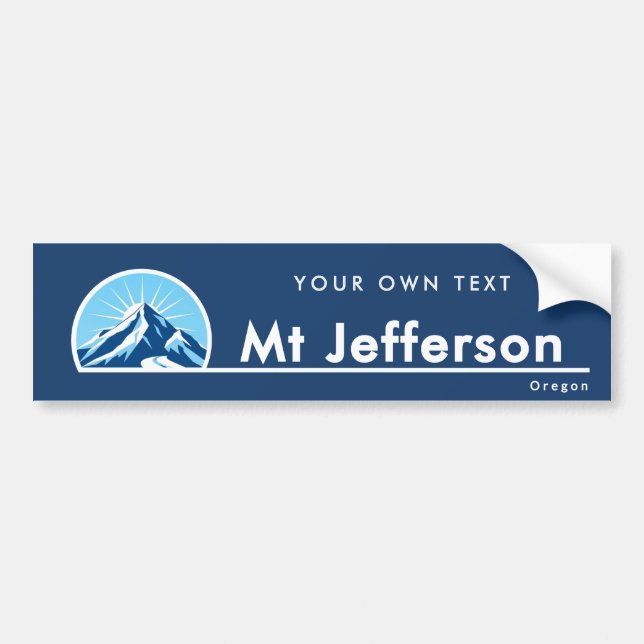 Mount Jefferson Oregon Berg-Skigebiet Autoaufkleber (Vorne)
