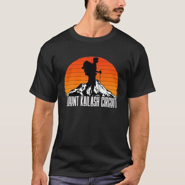 Mount Kailash Circuit Wanderweg Vintages Retro T-Shirt (Vorderseite)