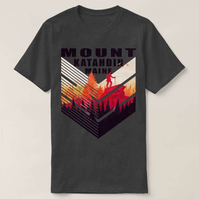Mount Katahdin Maine Baxter Staat Park Appalachen T-Shirt (Design vorne)