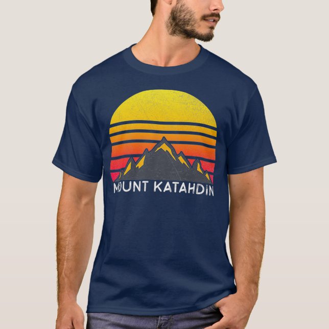 Mount Katahdin Maine Sunset Hiking Mountain T T-Shirt (Vorderseite)