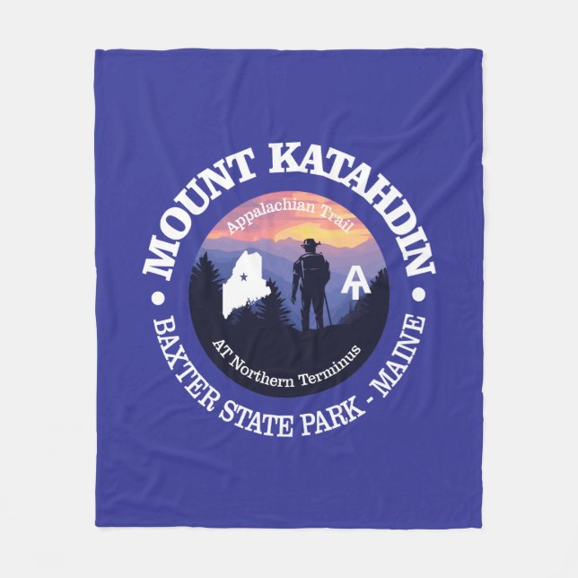 Mount Katahdin (rd2) Fleecedecke (Vorderseite)