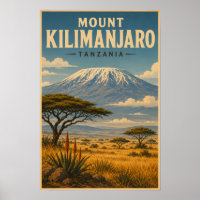 Mount Kilimandscharo Tansania Illustration Reise K
