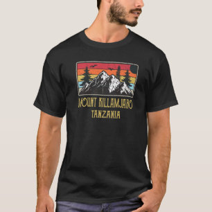 Mount Kilimandscharo Tansania Vintage Retro Klette T-Shirt
