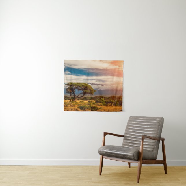 Mount Kilimanjaro | Amboseli, Kenia Wandteppich (Beispiel (Horizontal))