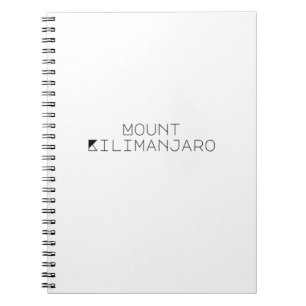 Mount Kilimanjaro Einfache Typografie Notizblock