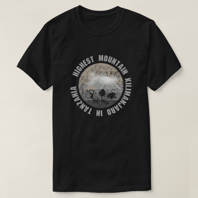 Mount Kilimanjaro (Englisch: Der Kilimanjaro-Berg) T-Shirt (Design vorne)