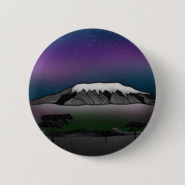 Mount Kilimanjaro Illustration Button (Vorderseite)