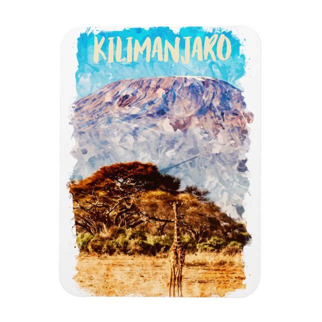 Mount Kilimanjaro Tansania Afrika Reisen Magnet (Vertikal)