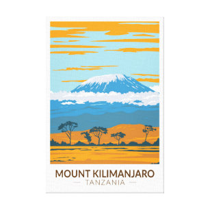 Mount Kilimanjaro Tansania Afrika Vintag Leinwanddruck