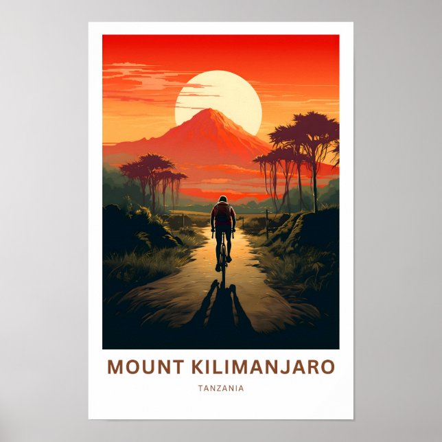 Mount Kilimanjaro Tansania Travel Print Poster (Vorne)