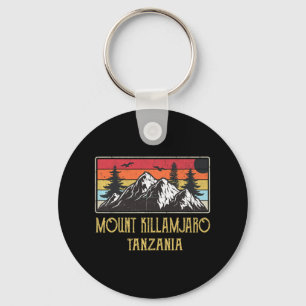 Mount Kilimanjaro Tansania Vintag Retro Klettern Schlüsselanhänger