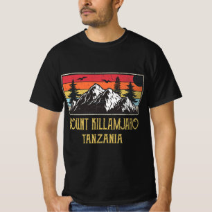 Mount Kilimanjaro Tansania Vintag Retro Klettern T-Shirt