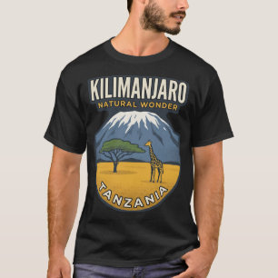 Mount Kilimanjaro Tansania Vintage Reiseposter R T-Shirt