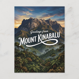 Mount Kinabalu Malaysia Postkarte