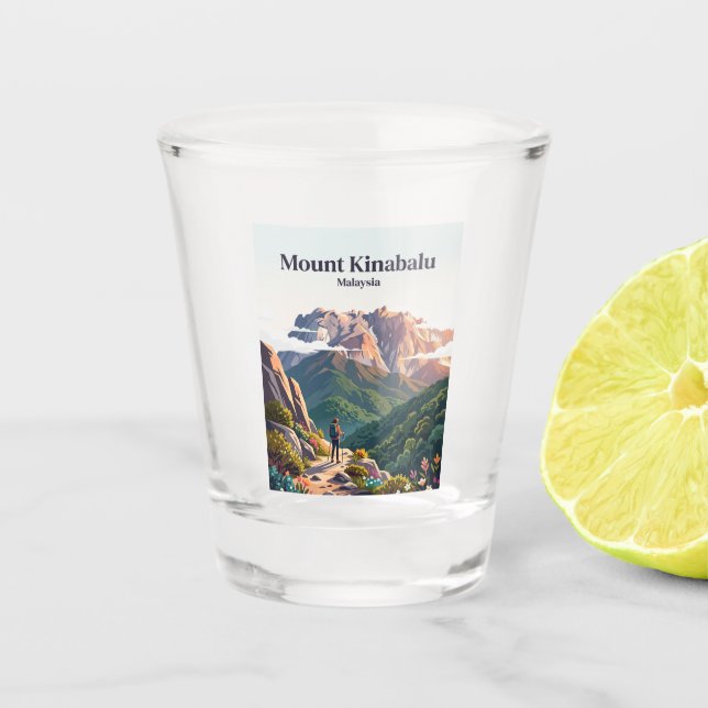 Mount Kinabalu Malaysia Schnapsglas (Vorderseite)