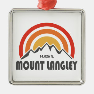 Mount Langley California Ornament Aus Metall