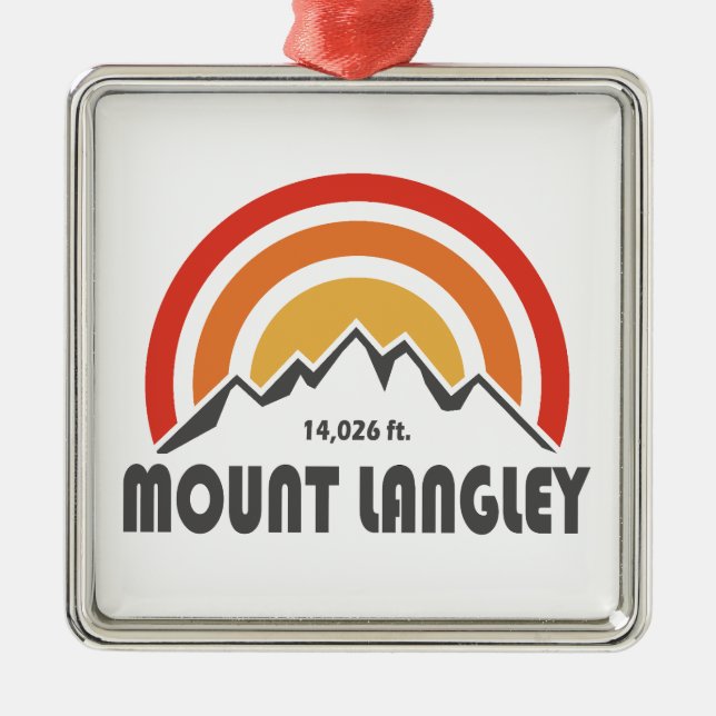 Mount Langley California Ornament Aus Metall (Vorne)