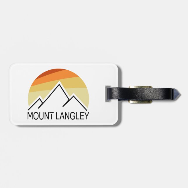 Mount Langley California Retro Gepäckanhänger (Rückseite horizontal)