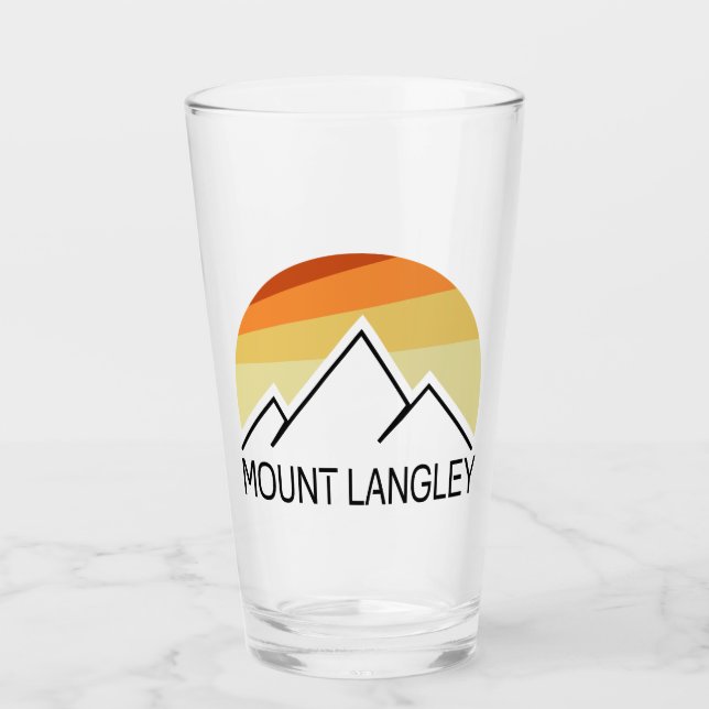 Mount Langley California Retro Glas (Vorderseite)