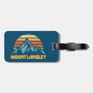 Mount Langley California Retro Turquoise Gepäckanhänger