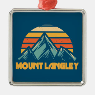 Mount Langley California Retro Turquoise Ornament Aus Metall