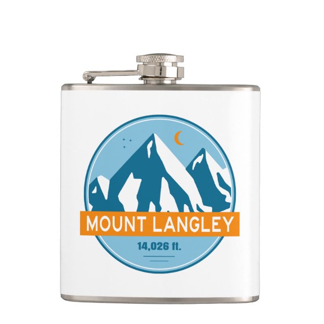 Mount Langley California Stars Moon Flachmann (Vorderseite)