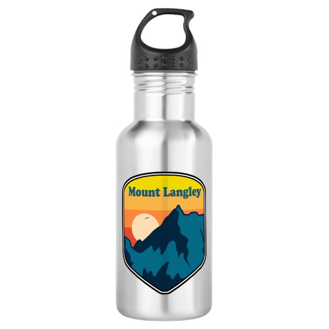 Mount Langley California Sunrise Edelstahlflasche (Vorderseite)
