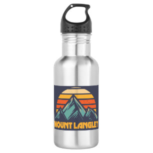 Mount Langley Kalifornien Retro Türkis Edelstahlflasche