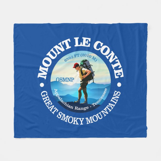 Mount Le Conte (C) Fleecedecke (Vorderseite (Horizontal))