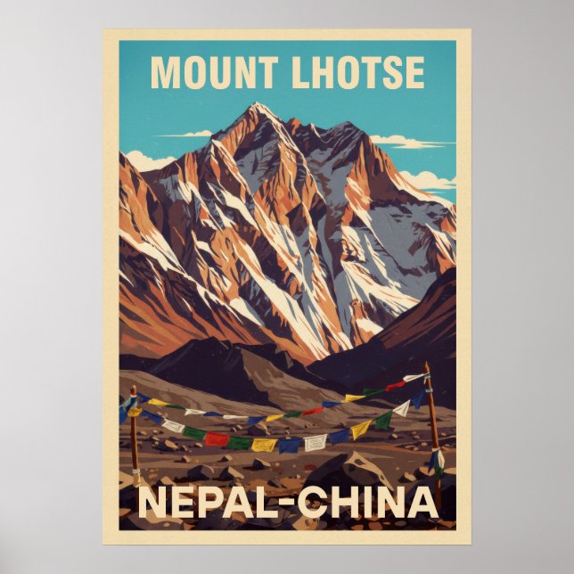 Mount Lhotse Nepal-China V02 Poster (Vorne)