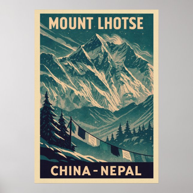 Mount Lhotse Nepal-China V03 Poster (Vorne)