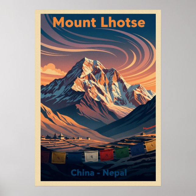 Mount Lhotse Nepal-China V06 Poster (Vorne)