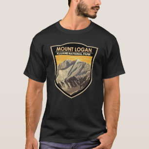 Mount Logan Kanada Reise Kunst Vintage T-Shirt