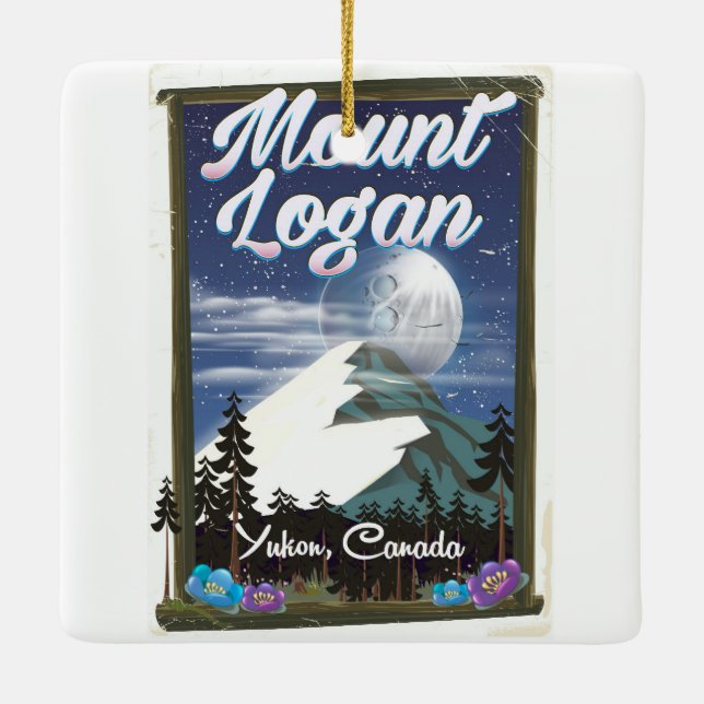 Mount Logan, Yukon, Kanada Keramikornament (Rückseite)