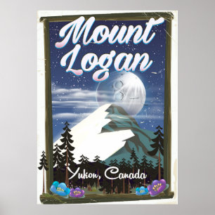 Mount Logan, Yukon, Kanada Poster