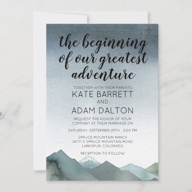 Mount Love Einladung (Vorderseite)