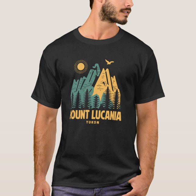 Mount Lucania Berge Yukon Wandern im Freien Vint T-Shirt (Vorderseite)