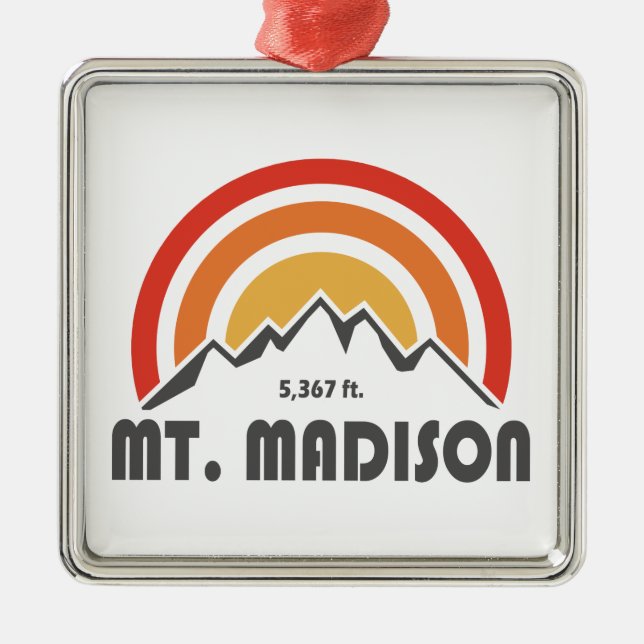 Mount Madison New Hampshire Ornament Aus Metall (Vorne)