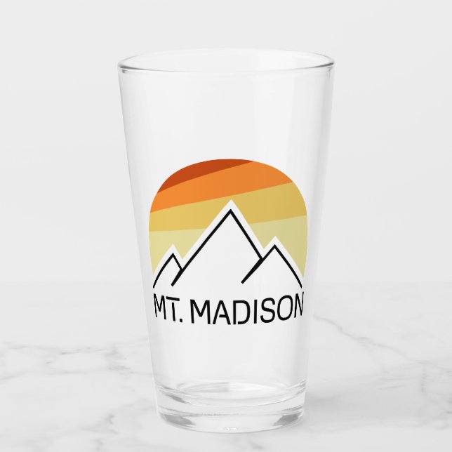 Mount Madison New Hampshire Retro Glas (Vorderseite)