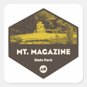 Mount Magazine Staat Park Arkansas Quadratischer Aufkleber